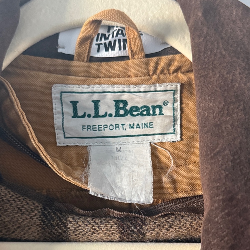 LL BEAN / 70's Aztec Trench Coat MADE IN USA WOOL Blanket Lined - Picture 3 of 15